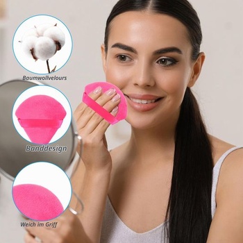 35 trojuholníkových labutieniek, zamatovo mäkké hubky na make-up