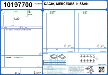 AJUSA 81031800 Sada skrutiek hlavy valcov 1105600QAH 11056BN700 11056BN700x10