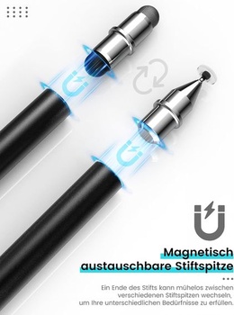 MEKO 3v1 stylus pre tablet s vláknovými/gumovými/kotúčovými hrotmi pre tablety a mobilné telefóny |