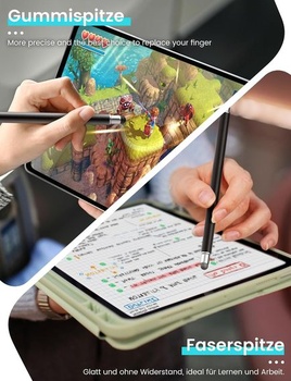 MEKO 3v1 stylus pre tablet s vláknovými/gumovými/kotúčovými hrotmi pre tablety a mobilné telefóny |
