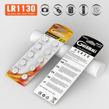 GutAlkaLi LR1130 40-dielna sada gombíkových batérií AG10 l1131 189 1,5V alkalická batéria LR54