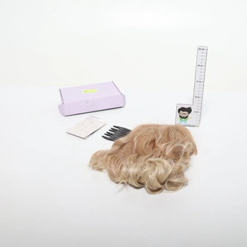 BARSDAR Krátká vlnitá medově blond paruka s ofinou, krátká vlnitá blond paruka pro ženy, měkké