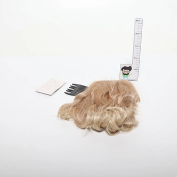 BARSDAR Krátká vlnitá medově blond paruka s ofinou, krátká vlnitá blond paruka pro ženy, měkké