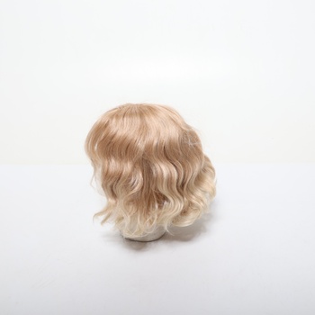 BARSDAR Krátka vlnitá medovo blond parochňa s ofinou, krátka vlnitá blond parochňa pre ženy, mäkké