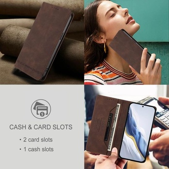 Puzdro na telefón pre Oukitel C5, puzdro z umelej kože s RFID blokovaním, magnetické zapínanie,