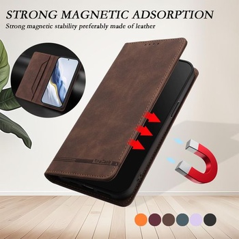 Puzdro na telefón pre Oukitel C5, puzdro z umelej kože s RFID blokovaním, magnetické zapínanie,