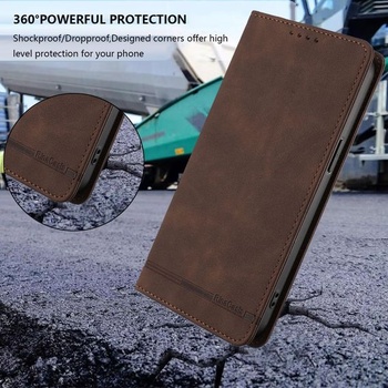 Puzdro na telefón pre Oukitel C5, puzdro z umelej kože s RFID blokovaním, magnetické zapínanie,