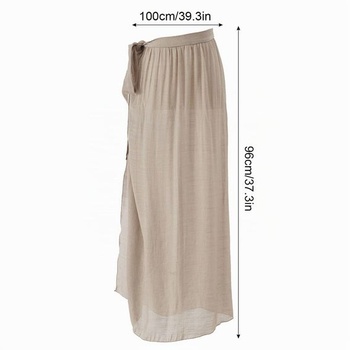 Dámske sarong pareo na dovolenku pri pláži, dlhé plážové šaty, letné bikiny, zakryť, šifónové