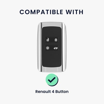 Puzdro na kľúč kwmobile pre Renault Smartkey so 4 tlačidlami (bezkľúčové odomykanie) - Silikónové