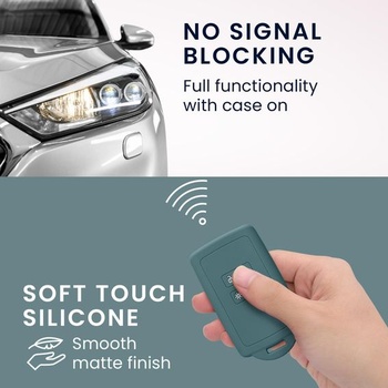 Puzdro na kľúč kwmobile pre Renault Smartkey so 4 tlačidlami (bezkľúčové odomykanie) - Silikónové