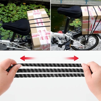 Súprava 2 popruhov na upevnenie bicyklov, 3 popruhy na nosič batožiny v 1, nastaviteľné elastické