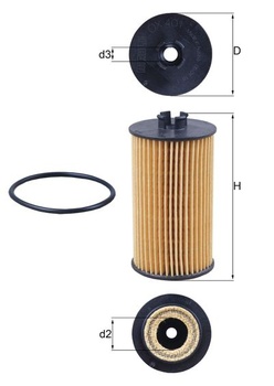 Olejový filter MAHLE OX 401D - okrem iného pre Opel Corsa D (S07).
