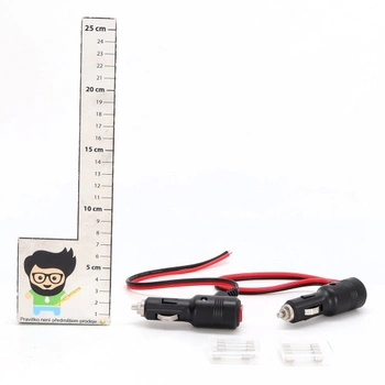 Adaptér do zapalovače cigaret 12V/24V, 16AWG, odolný, 15A, zástrčka zapalovače cigaret do holého