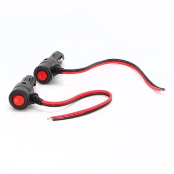 Adaptér do zapalovače cigaret 12V/24V, 16AWG, odolný, 15A, zástrčka zapalovače cigaret do holého