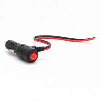 Adaptér do zapalovače cigaret 12V/24V, 16AWG, odolný, 15A, zástrčka zapalovače cigaret do holého