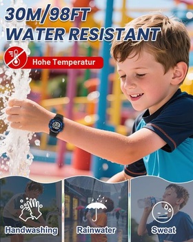 Detské digitálne hodinky pre 4-15 rokov, vonkajšie aktivity, žlto-modré