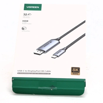 Kábel UGREEN USB C na DisplayPort 1.4 8K 60Hz 30Hz 4K 240Hz 144Hz HDR VRR Thunderbolt 4 3 DP1.4