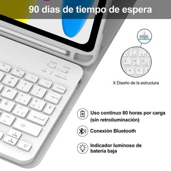 IVEOPPE Klávesnica pre iPad 10. generácie 2022/11. generácia A16 2025 (10,9/11 palcov), Odnímateľná