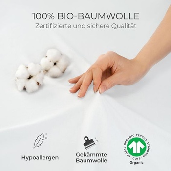 Dreamzie - Napínacie prestieradlo 90/100x200 cm - 100% Jersey organická bavlna 90 x 200 cm - 100 x