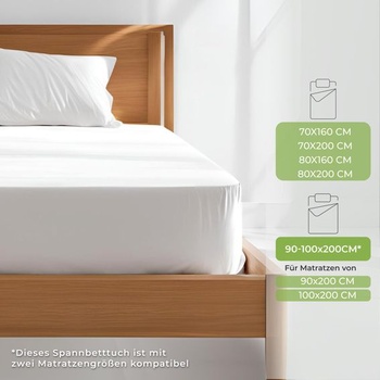Dreamzie - Napínacie prestieradlo 90/100x200 cm - 100% Jersey organická bavlna 90 x 200 cm - 100 x