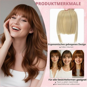 Benehair Clip-in popredná ofina Francúzska clip-in ofina s spánkami Prírodná umelá ofina pre ženy