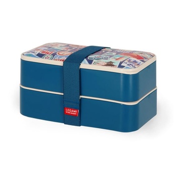 LEGAMI – Olovrantový box, 3 príbory vrátane, cestovné samolepky, nádoba, objem 1200 ml, nepriepustná,