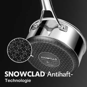 Nerezový hrnec 16cm 1,5 l s poklicí Snowclad