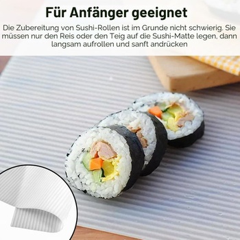Silikonová podložka na sushi 27,5 x 24,8 cm, nepřilnavá, podložka na sushi, opakovaně použitelná