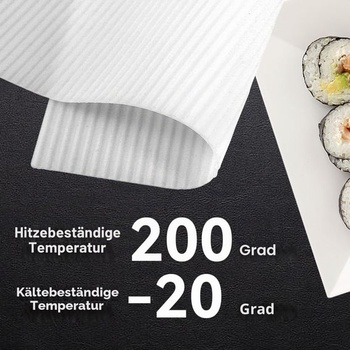 Silikonová podložka na sushi 27,5 x 24,8 cm, nepřilnavá, podložka na sushi, opakovaně použitelná