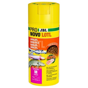 JBL PRONOVO LOTL GRANO, základné krmivo pre axolotly 8-20 cm, granulované krmivo pre ryby, veľkosť