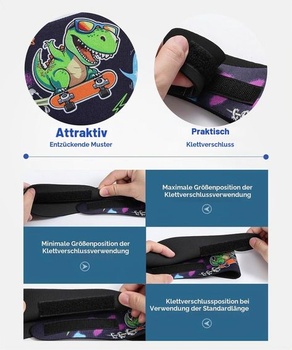 Detská plavecká čelenka MoKo, veľkosť S, graffiti dinosaurus - 1 balenie