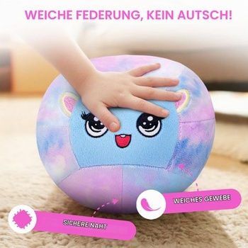 JoyCat Tichá vnútorná futbalová basketbalová lopta pre batoľatá, dinosaurus a jednorožec plyšová lopta –
