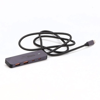 USB C 3.2 Hub 10 Gbps, QUUGE 4-v-1 adaptér se 2 USB-C 3.2 a 2 USB-A 3.2 porty, hliníkový