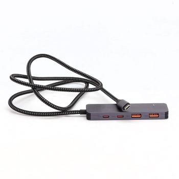 USB C 3.2 Hub 10 Gbps, QUUGE 4-v-1 adaptér s 2 USB-C 3.2 a 2 USB-A 3.2 portami, hliníkový