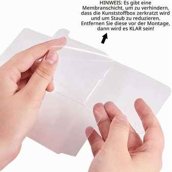BENECREAT 72 kusov priehľadných darčekových krabičiek, 10x10x3cm obdĺžnikové priehľadné svadobné krabičky