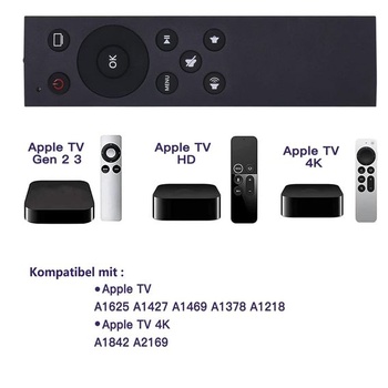 Apple TV Remote – Riry nový upgradovaný univerzální ovladač s programovatelnými tlačítky, náhrada