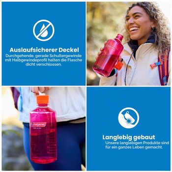 Fľaša na vodu Nalgene Sustain Tritan vyrobená z materiálu bez BPA, vyrobená z 50% recyklovaného