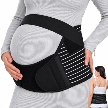 NEOtech Care - Tehotenský brušný pás - Podpora pása, chrbta a brucha - Tehotenský pás (čierny, XXL)