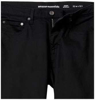 Pánske strečové džínsy Amazon Essentials Athletic Fit - ukončené farby, 28W / 28L, čierne