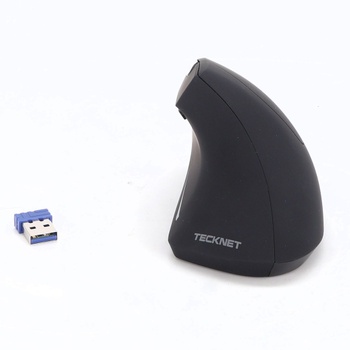 Bezdrôtová vertikálna ergonomická myš TECKNET 4800 DPI Bezdrôtová myš 4800 DPI Čierna