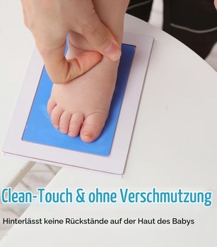 Sada 2 pečiatok s potlačou pre bábätká veľkosti XL, Clean Touch, pre novorodenca/detskú