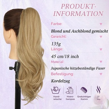 RUWISS Příčesek do culíku 45 cm