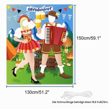 HOWAF Vtipný fotorekvizitný banner s motívom Oktoberfestu na dekoráciu Oktoberfestu, látkové
