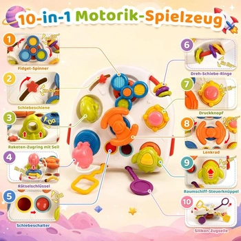 Montessori hračka Busy Board pro děti od 1 do 2 let, pro dívky i chlapce