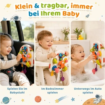 Montessori hračka Busy Board pro děti od 1 do 2 let, pro dívky i chlapce