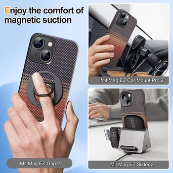 Magnetický kryt Tawarror pre iPhone 15, kompatibilný s MagSafe, tvrdá PC zadná strana, tenký