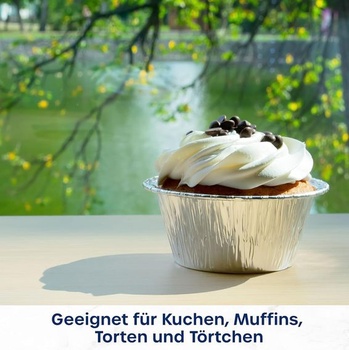 EBake hliníkové košíčky na muffiny – 180 ml/16 oz (50 kusov) Opakovane použiteľné košíčky na
