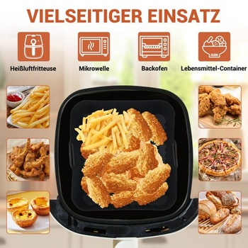 Súprava 2 silikónových foriem do fritézy, príslušenstvo pre teplovzdušnú fritézu COSORI 8,5 l.