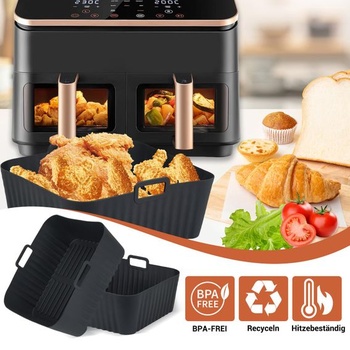 Súprava 2 silikónových foriem do fritézy, príslušenstvo pre teplovzdušnú fritézu COSORI 8,5 l.