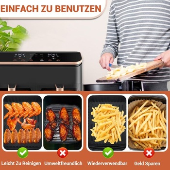 Súprava 2 silikónových foriem do fritézy, príslušenstvo pre teplovzdušnú fritézu COSORI 8,5 l.